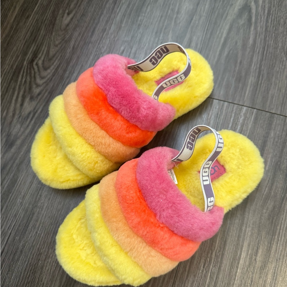 UGG Multicolor Fluffy Slippers